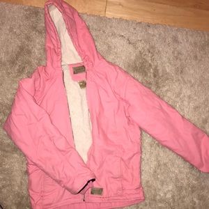 Fur lined winter coat